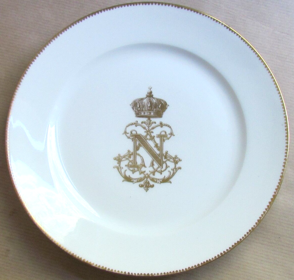 SEVRES 19th Century PORCELAIN NAPOLEON MONOGRAM 7¾" PLATE (Ref9679) eBay