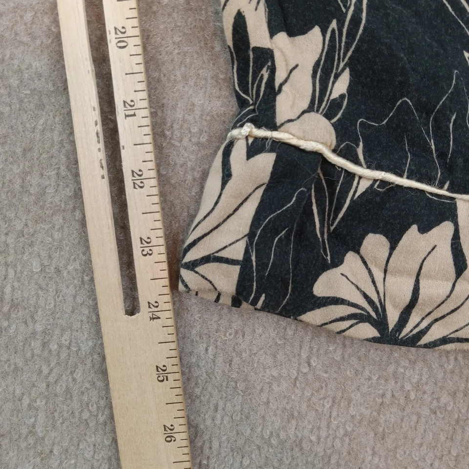 O'Neill女式小号黑色米色花卉开口宽腿流动海滩弹力 — 第 3/4 张图片