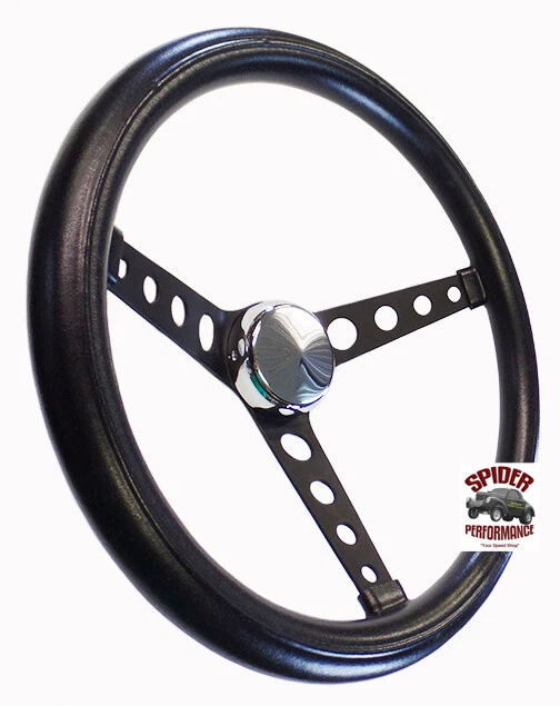 1974-1993 Volkswagen steering wheel 14 1/2" CLASSIC BLACK - Image 2 of 4