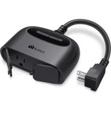 Kasa Outdoor Smart Plug, Smart Home Wi-Fi Outlet with 2 Sockets.