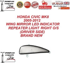 FOR HONDA CIVIC MK8 2005-2012 WING MIRROR LED INDICATOR LIGHT REPEATER RIGHT