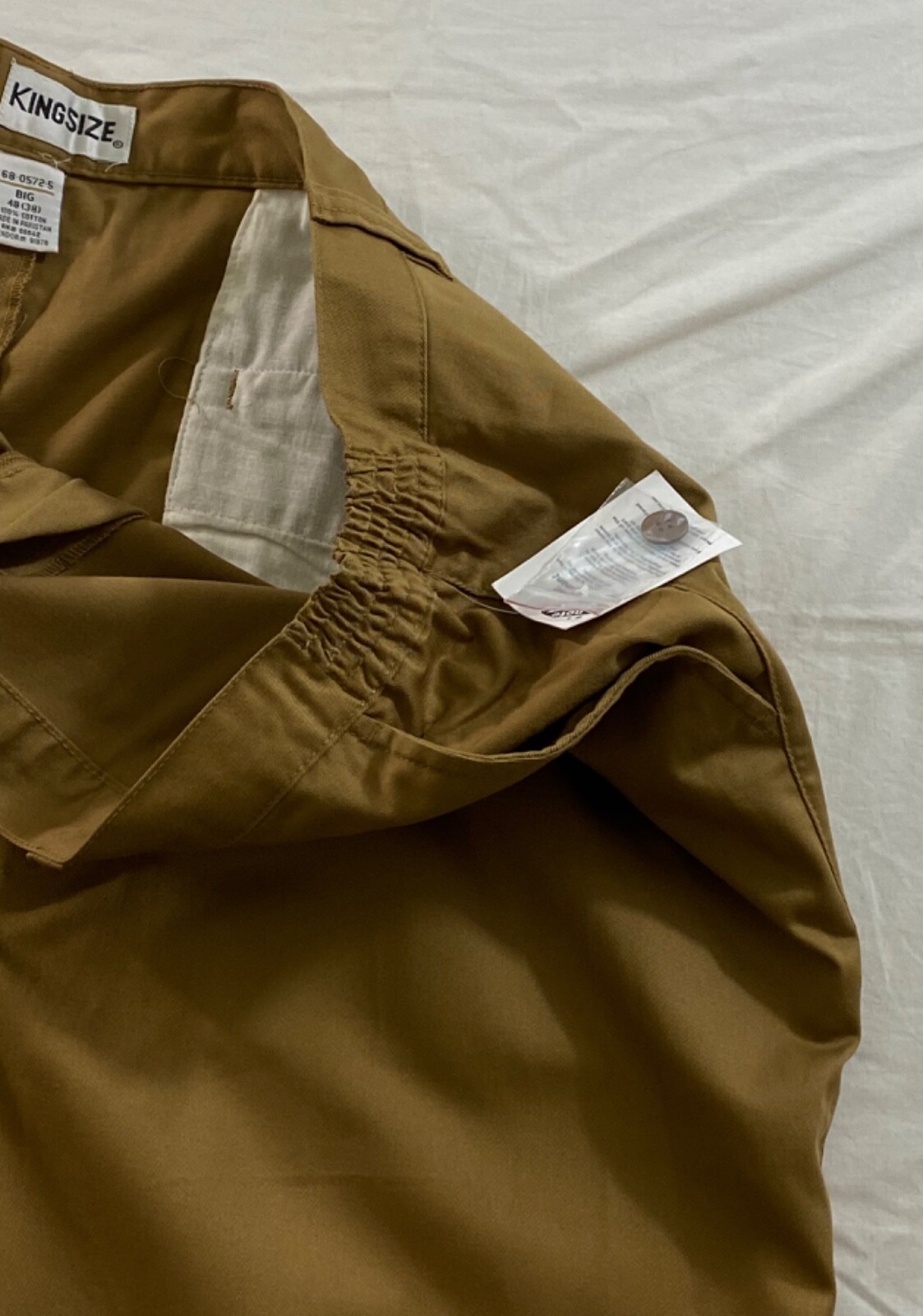 men's King Size pants size 48x29 copper elastic waist zipper five