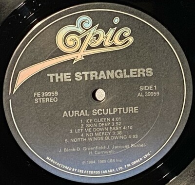 LP THE STRANGLERS Aural Sculpture (ORIGINAL Vinyl, CANADA, FE
