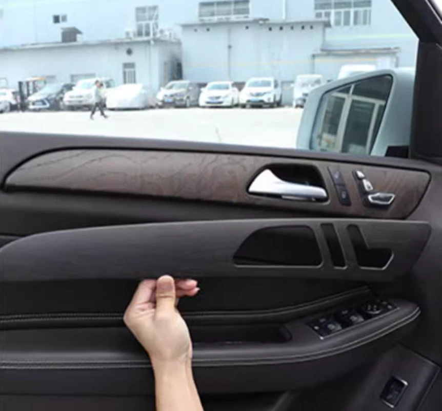 Oak wood grain Inner Door Panel Decor Cover Trim For Mercedes-Benz ML350 12-2015 - Image 4 of 4