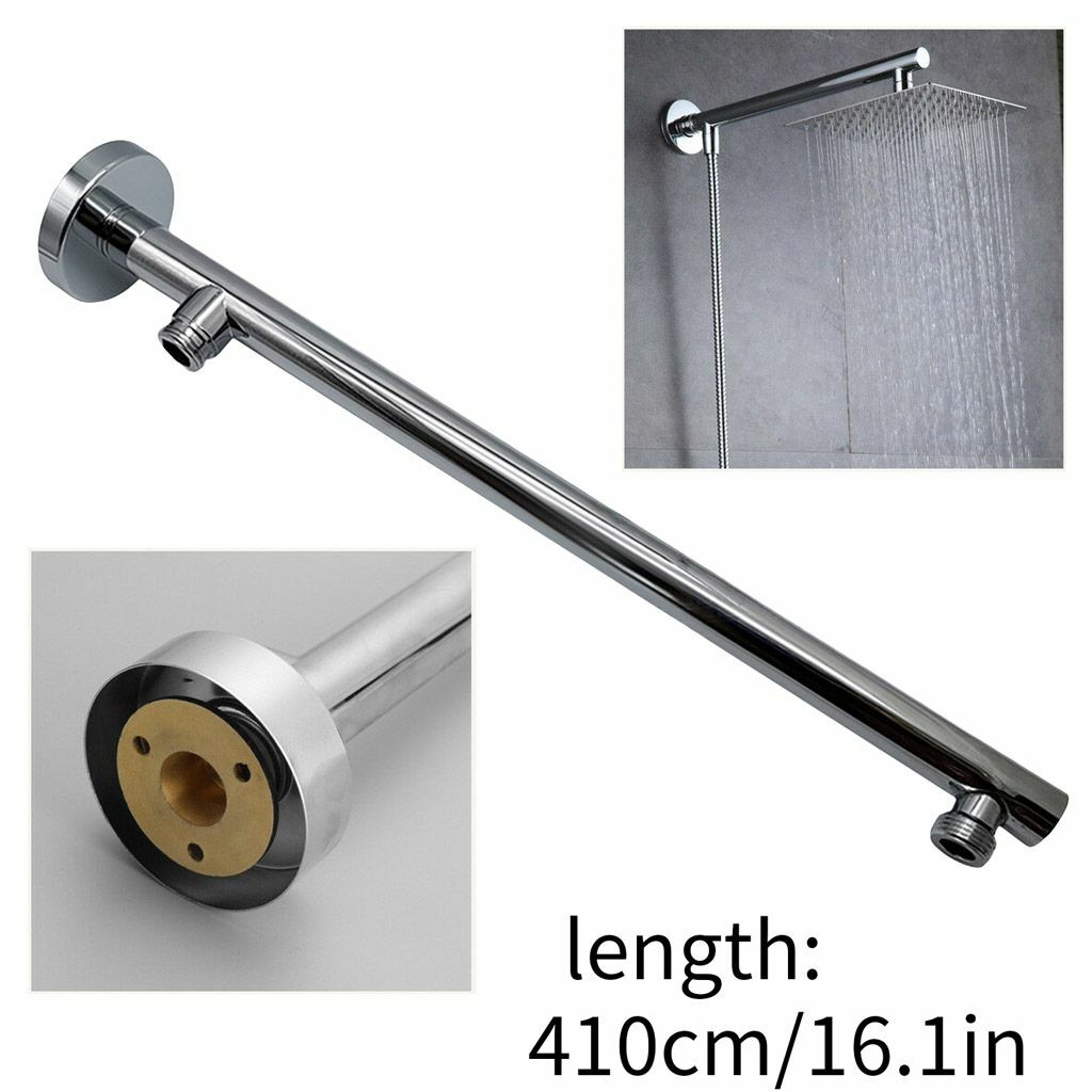 16'' 40cm Chrome Wall Mounted Bathroom Shower Extension Arm For Rain
