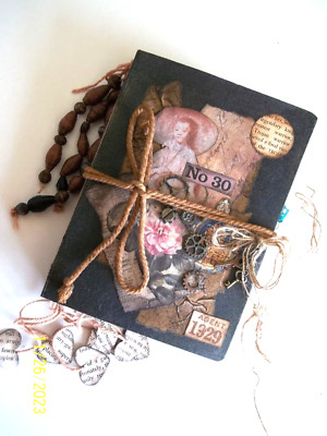 Junk Journal. Erwachsene Kunsttherapie. 90% Recyclingpapier. ''6'''' x 4 1/4''