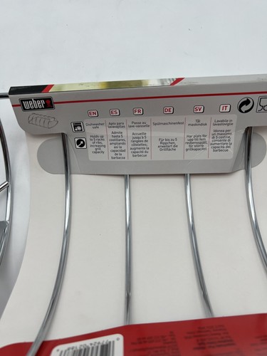 Weber Original RIB RACK Chrome Plated Steel Grill BBQ 6605 - Picture 3 of 3