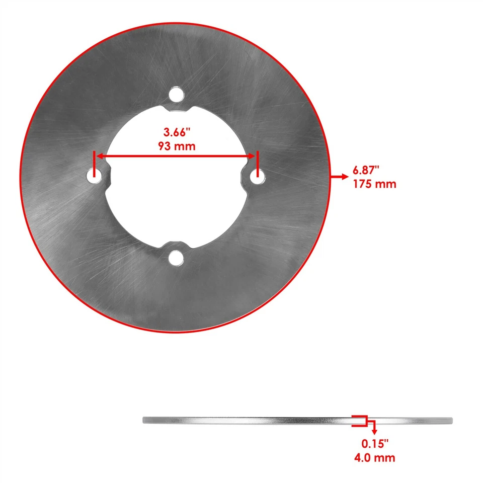 2x Brake Disc Front Left/Right For Polaris Xplorer 300 Xpress 300 1996-1999 - Image 2 of 4