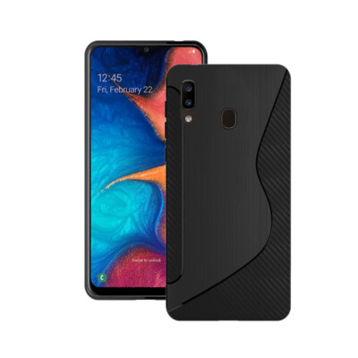 Für Samsung Galaxy A30 2019 Handyhülle S-Line Silikon Gel Robust Skin Cover