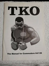 TKO Manual ONLY for Commod 64/128 Accolade IB...