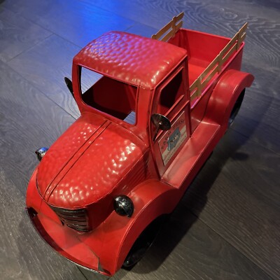 Gerson International 19  Antique Red Truck With Farm Magnets