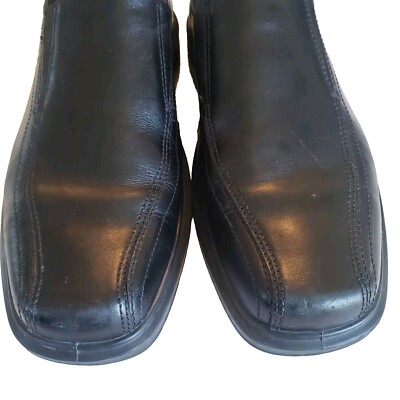 Ecco Jersey Mens Size EU 42 US 8 Black Leather Slip On  display picture 1