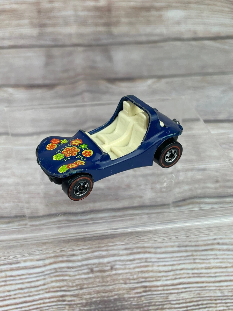 Vintage 1969 Hot Wheels Redline Blue w Flowers Dune Daddy Dune Buggy