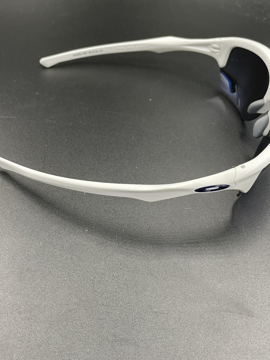 Oakley Flak Beta Matte White w/Sapphire Iridium Lenses | eBay