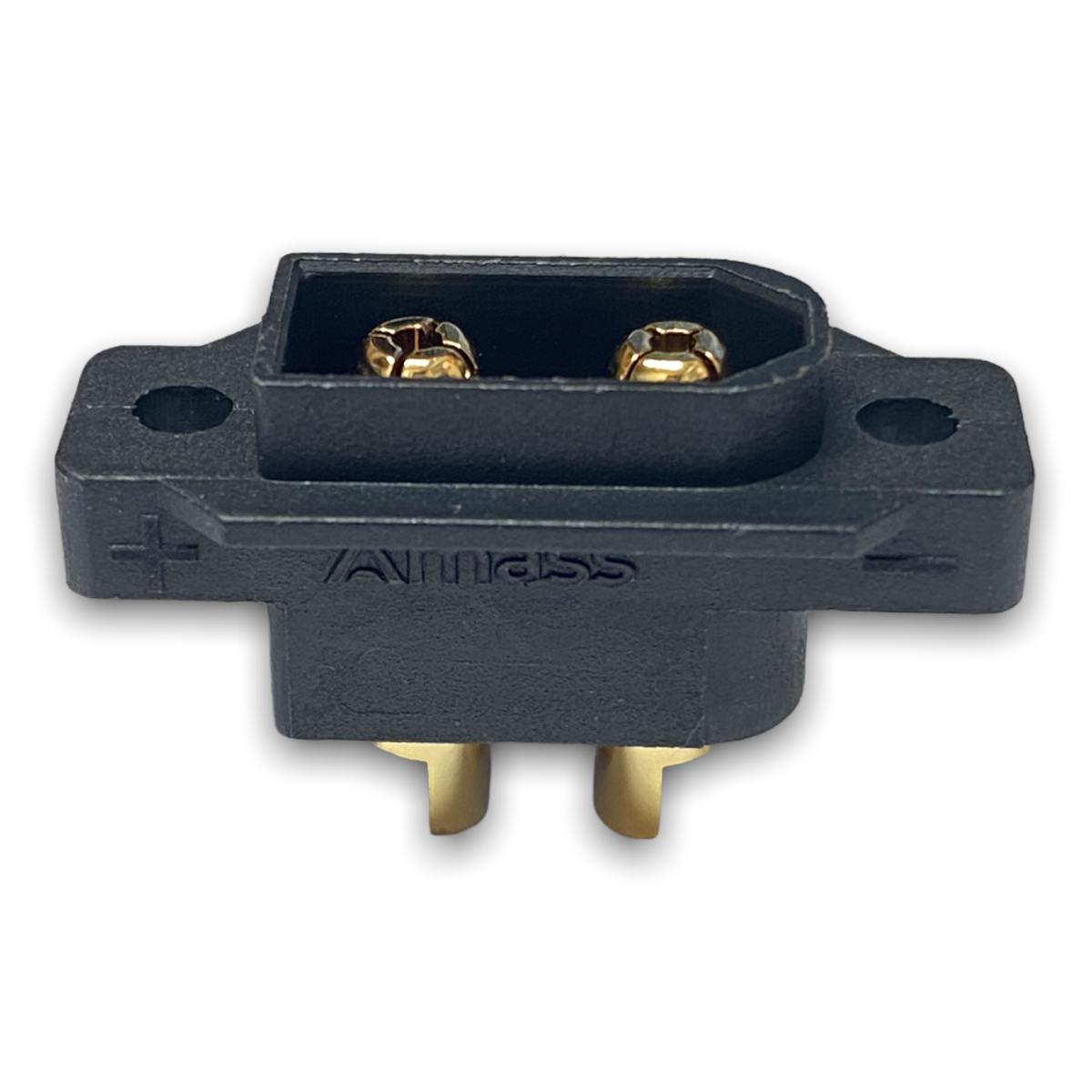 5 Connettori Amass XT60L-M A Incasso, Dorati, Per Batterie LiPo - Nuovo, Nylon, Max 60A