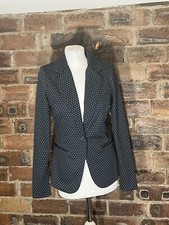 Ichi Ihkate V Dark Navy/white P Dot Jacket Small Nwt