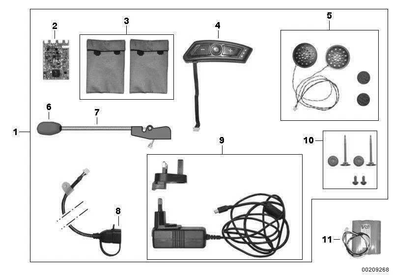 NEU Original BMW Motorrad Kommunikationssystem für Systemhelm 6  