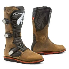 motorcycle boots | Forma BOULDER DRY (UNBOXED) trials adv tech brown adventure