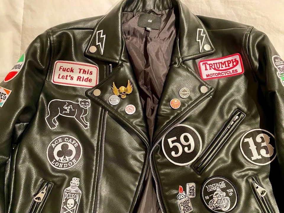 Perfecto стиль 50-х-60-х годов эпохи мужской черный кожаный мотоциклетная куртка. РЕДКАЯ! - Изображение 2 из 4