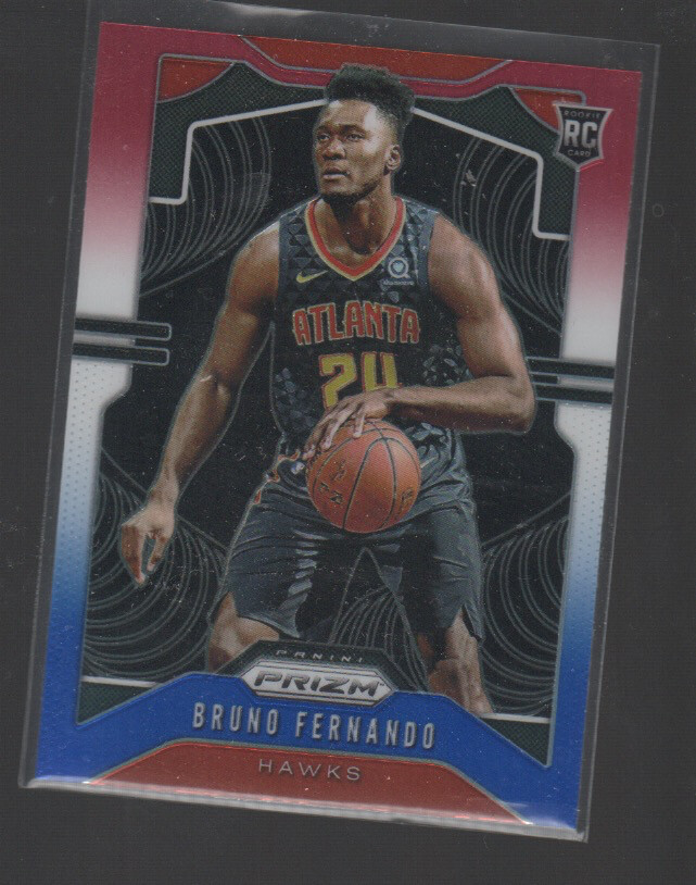 BRUNO FERNANDO 2019-20 PANINI PRIZM RED WHITE BLUE PRIZMS ROOKIE CARD #277