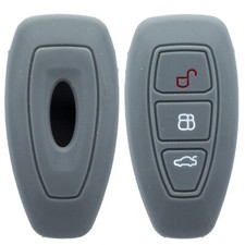 Silikon Autoschlüssel Hülle Grau für FORD Abdeckung Etui Key Cover Case