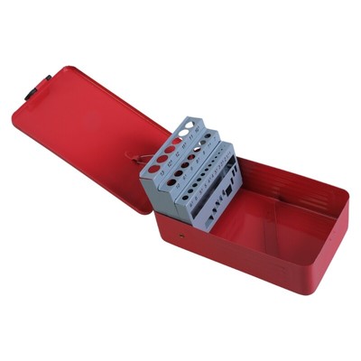 Easy Carry Drill Bit Organizers with Indexed Slots Iron for Easy Identification