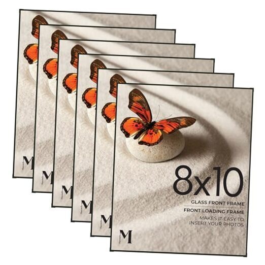 Picture Frame Frame - Set of 6 - Frames Picture Frames for Wall and 8x10 Black