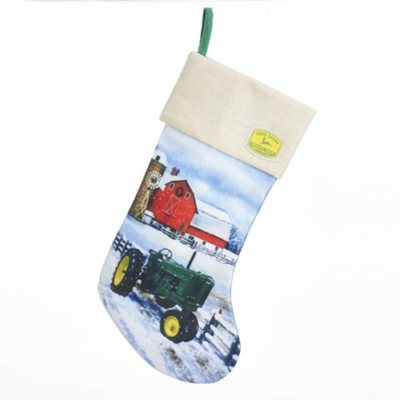 Christmas Stocking New John Deere 19 Inch Tractor Farm Fabric