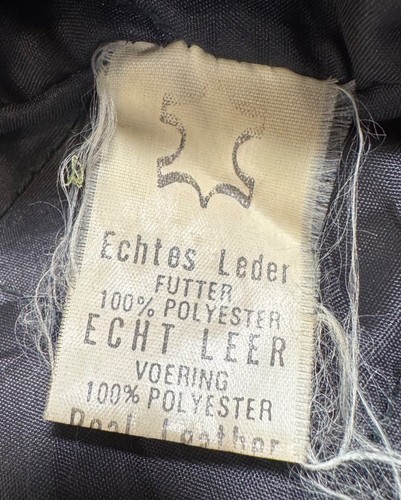 Vintage Echtes Leder Motorcycle Biker Leather Jacket Black Size 42 - Picture 5 of 5