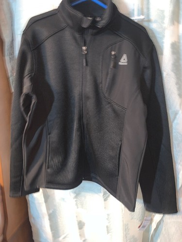 Reebok Men's Textured Ski Jacket Fleece Lined Black L $145 - Picture 1 of 10