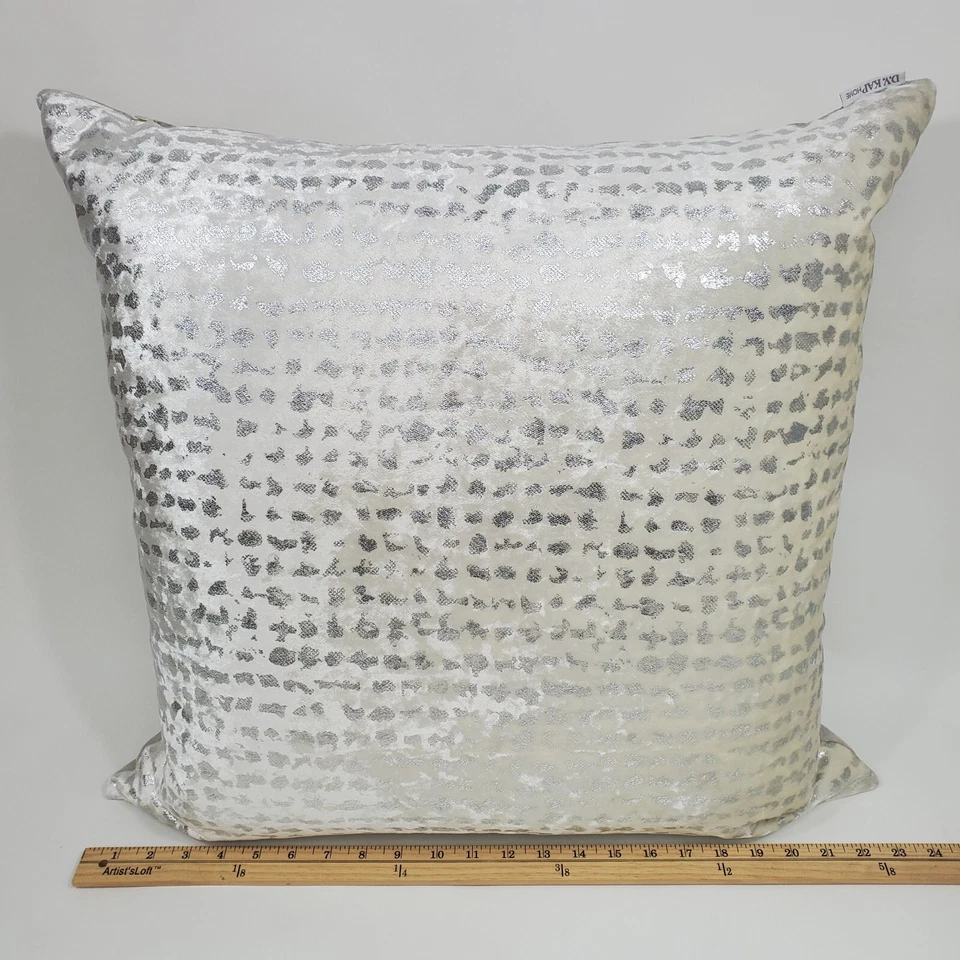 D.V. Kap Throw pillow Feather Down Insert 'Stealth-White' Cotton Rayon Polyester - Image 3 of 4