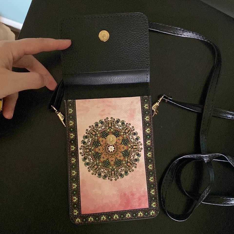 Small Faux Leather Brown Crossbody Smartphone Phone Purse boho