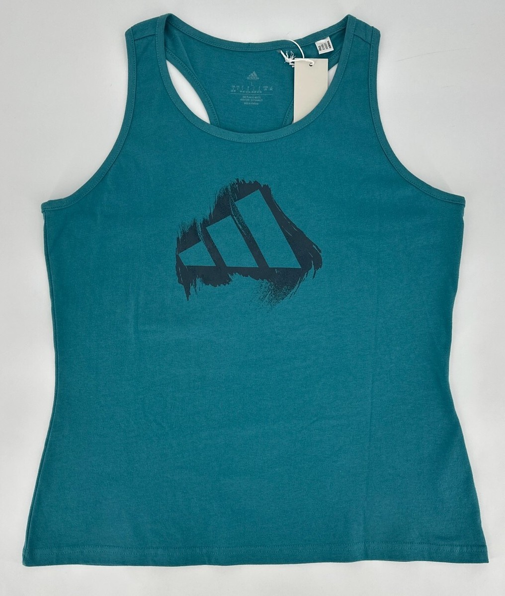 ウェア 90s~00s old adidas tank top Adidas Tank Top Womens Large Teal 3 Bar Logo Athleisure