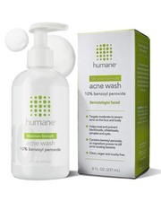 Humane Face  Body Acne Wash, 10 Benzoyl Peroxide Acne Treatment, Oil-free,