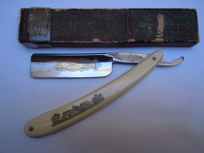 Filarmonica 14 Doble Temple 1ª generation straight razor very rare no shave read