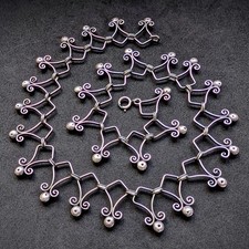 Vintage Designer Collier 835 Silber Gustav Hauber Midcentury alt c. 1950