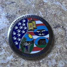 Massachusetts Geocaching SILVER 2006 Geocoin UNACTIVATED Trackable