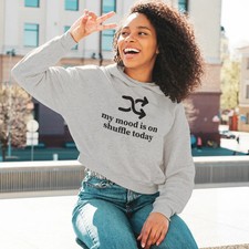 Casual Women's Cropped Hooded Sweatshirt  Text Print, Comfortable Streetwear