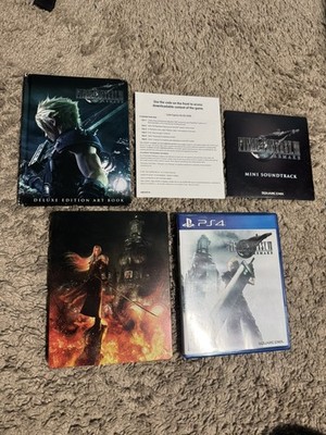 Final Fantasy VII Remake Deluxe Edition PS4 Game, Steelbook, CD, Art Book + Code