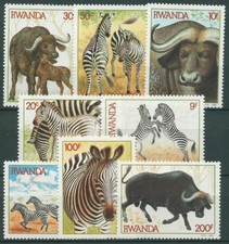 Ruanda 1984 Zebras und B&uuml;ffel 1283/90 postfrisch