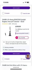 Shark Lift-Away NV602UK Upright Vacuum Cleaner – Used Once – Excellent