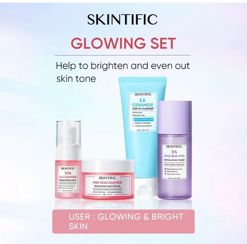 SET 4 SKINTIFIC Glowing Anti Dark Spot Eraser Serum 3% Glycolic Acid Niacinamide - Picture 8 of 8