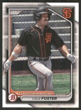 2024 Bowman Prospects #BP-83 Cole Foster San Francisco Giants 46560
