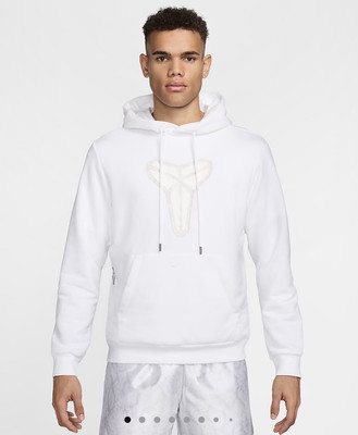 Nike Kobe Bryant Dri-Fit Pullover Basketball Hoodie Men Medium White HF0066-100