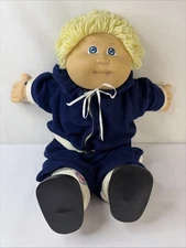 Vintage Mid 1980s Boy cabbage patch kids Eric Blue Eyes Blonde Hair Jumpsuit