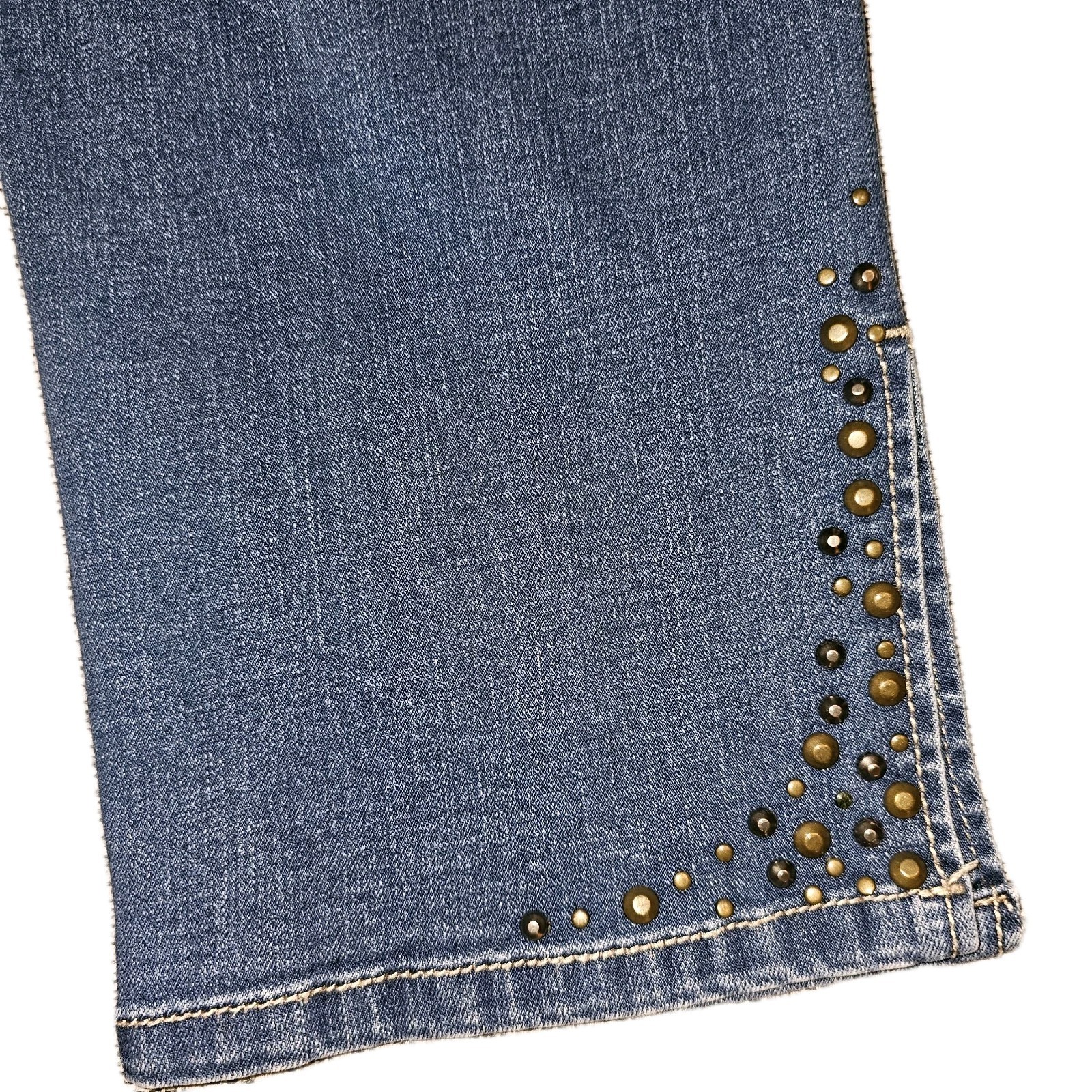 JAG Jeans Women’s Size 8 Pull-On High Rise Cropped Straight Leg Blue Denim Pants