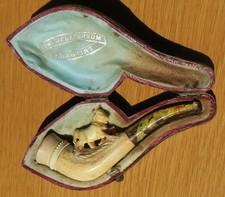 ANTIQUE CASED MEERSCHAUM PIPE …