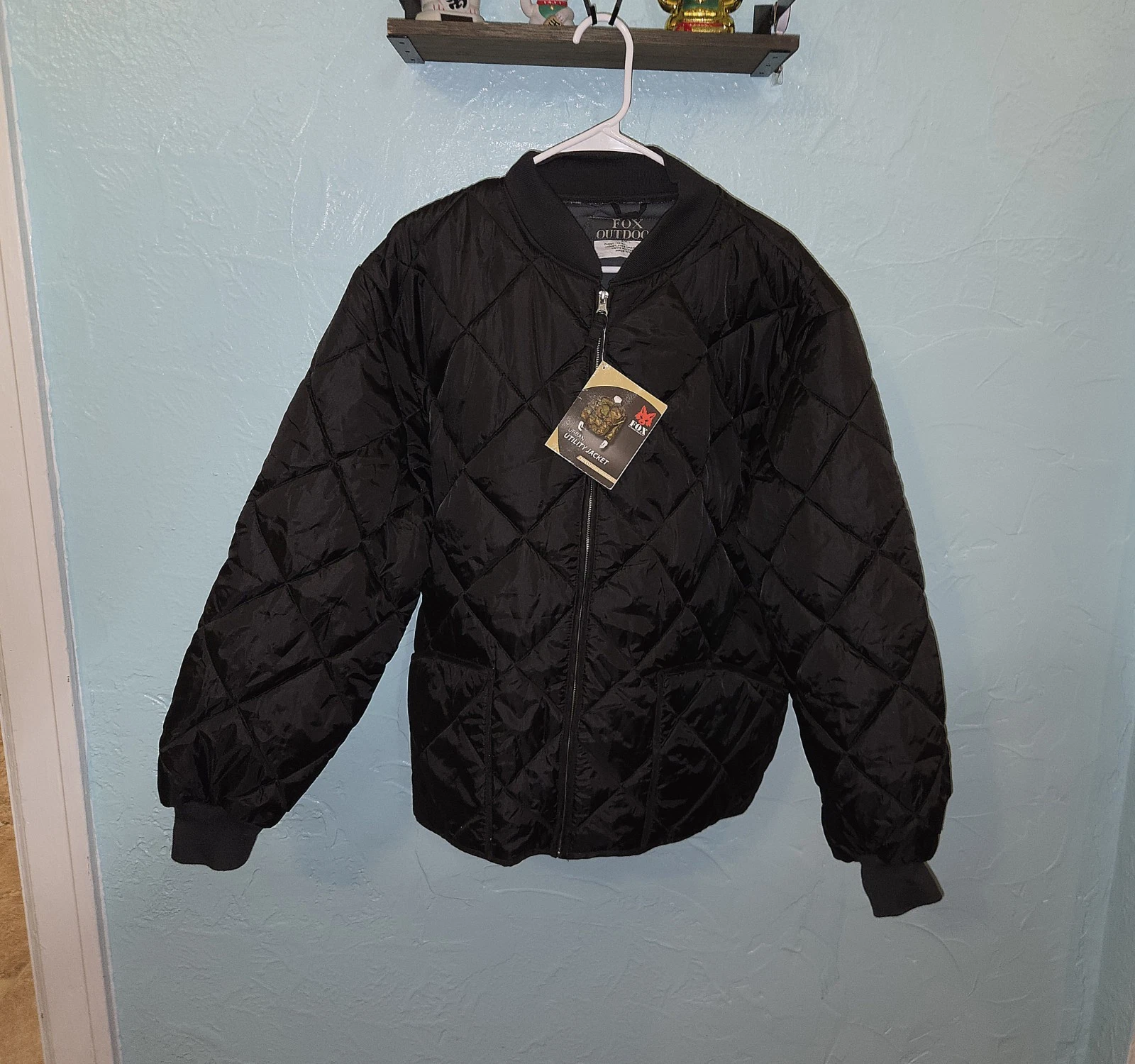 Fox Outdoor Men's Vtg Urban Utility Jacket Quilt Black Lined Size Large (L)