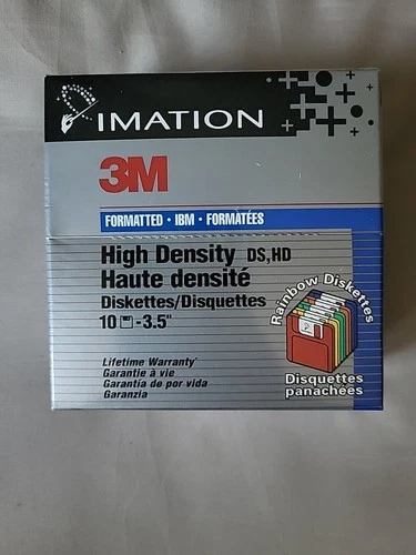 3M Imation 3.5" Floppy Disks 10 Diskettes - New Old Stock / Sealed