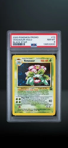 2000 POKEMON PROMO BLACK STAR #13 VENUSAUR-HOLO PSA 8🌟💎🌟with Swirl✨🌀✨